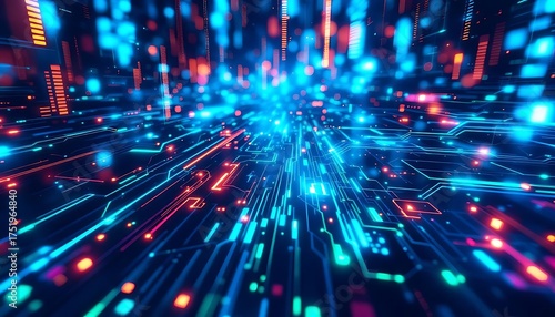 Cyber background, Future technology digital abstract background concept