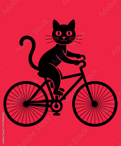Funny Cat Riding Trick Bike