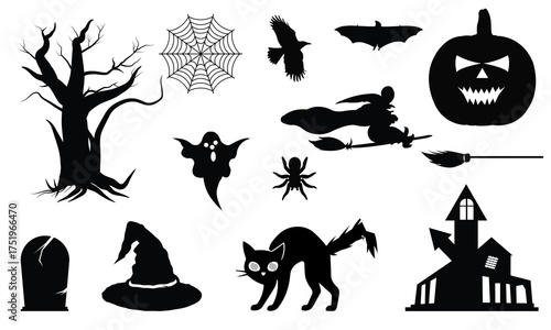 Halloween Silhouette bundle.eps