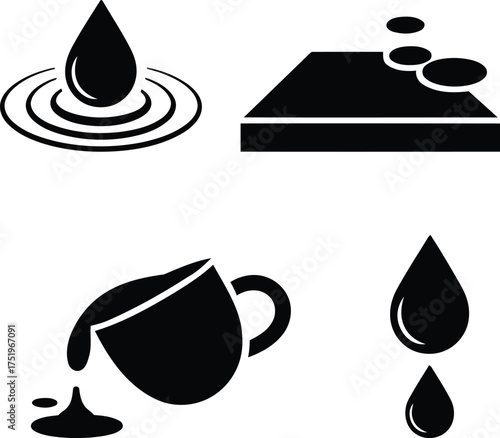 A Study of Liquids in Various States Dropping Falling Poured and Evaporating Exploring Their Diverse Behaviors and Dynamic Visual Representations
