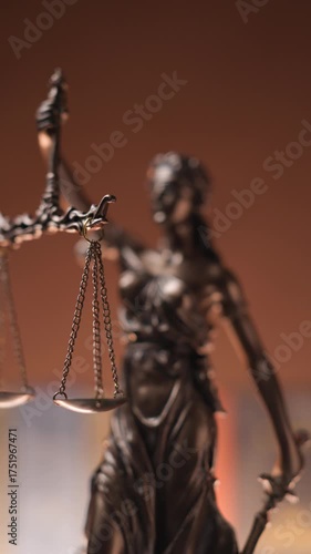 bronze blindfolded goddess representing law statue holding a scale and sword symbolizing impartiality and two broad sources of law 