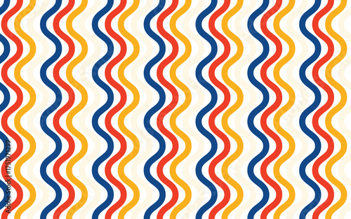 Vibrant colorful wavy pattern design featuring modern abstract lines with artistic decorative elements for stylish interior decor digital backgrounds and creative fashion projects