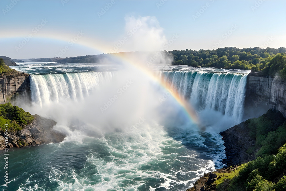 Fototapeta premium niagara falls rainbow