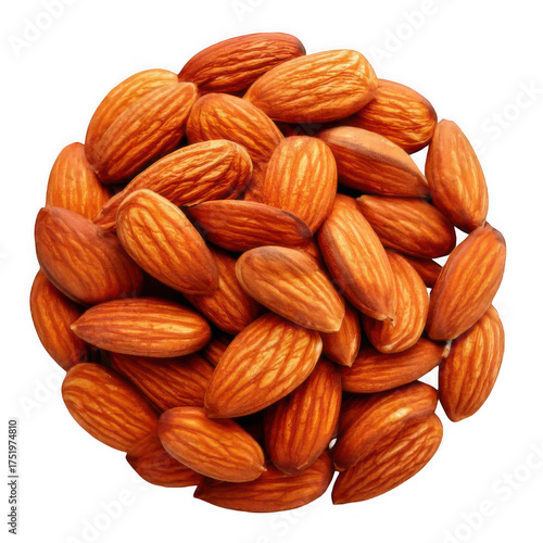  A pile of Almond isolated on transparent background