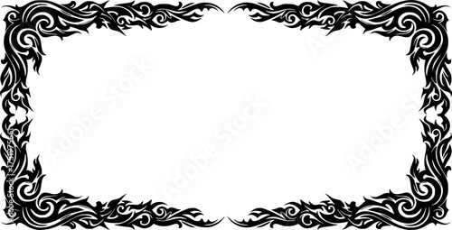 Flame fire border frame silhouette template vector illustration clipart
