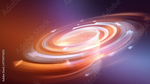 Wallpaper Mural Abstract swirl of light and color, representing motion and energy with vibrant hues of orange, purple, and white, perfect for backgrounds and digital designs. Torontodigital.ca