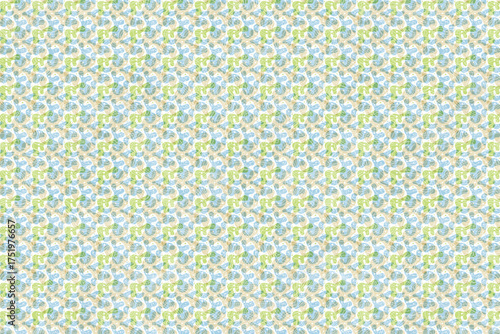 Abstract Pattern with Hidden Depth on Colorful Repeating Background
