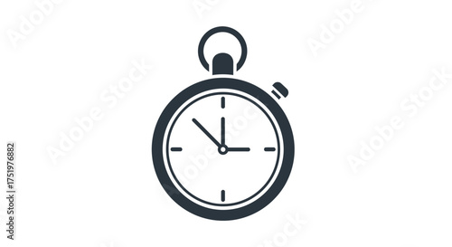 Timeless precision, an isolated stopwatch representing urgency, timing, deadlines, and performance