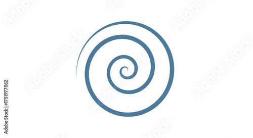 Captivating blue spiral illustration evoking introspection and endless possibility graphic design