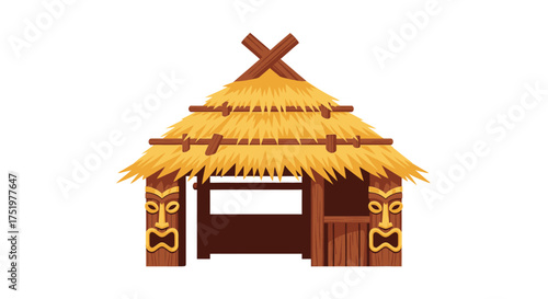 Island retreat with tiki charm, evoking tropical getaway ambiance and vacation vibe
