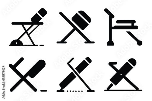 Stretcher silhuette vector icon set