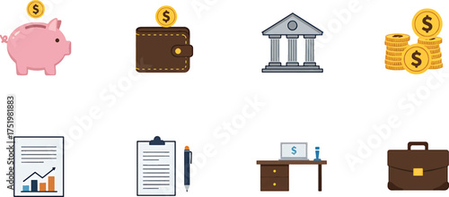 Financial Elements: Illustrative representation of essential financial elements, ideal for financial articles or business related website.