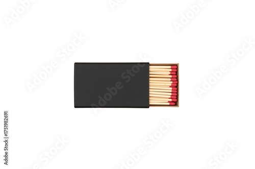 Box of matches isolated on black background