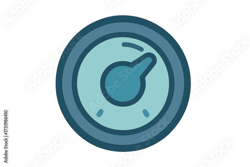 Circular control knob or gauge icon representing settings, volume, speed, or performance measurement