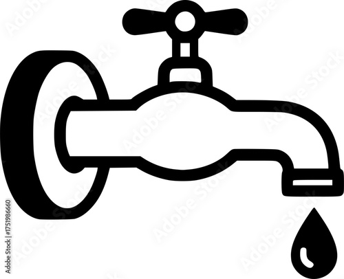 Water tap icon Vector illustration
