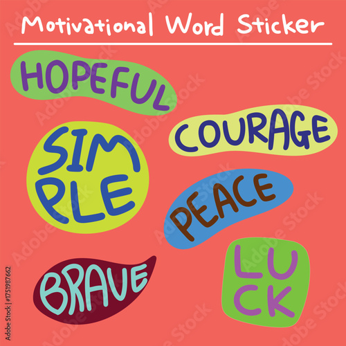 Motivational Word Stickers