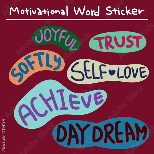 Motivational Word Stickers
