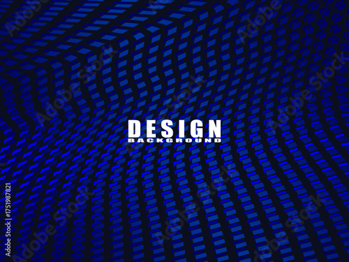 Abstract background vector with blue square wave pattern over dark colors, creating a modern and futuristic effect suitable for presentation design, posters, banners and professional graphic elements.