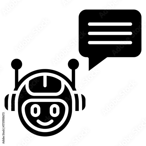 Chat Bot Icon For Design Elements