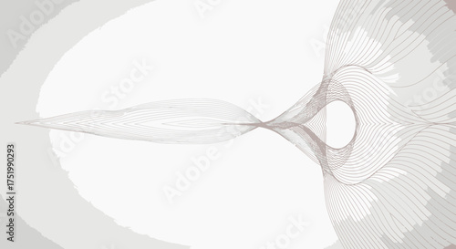 Abstract Beige Lines Forming Symmetrical Shapes with a Central Void