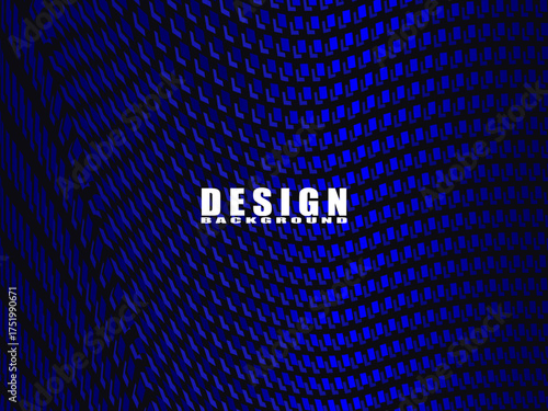 Abstract background vector with blue square wave pattern over dark colors, creating a modern and futuristic effect suitable for presentation design, posters, banners and professional graphic elements.