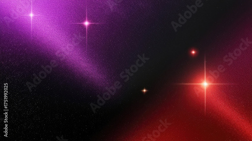 Festive luxury red and purple gradient background with glitter
