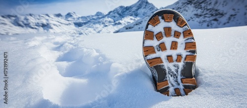 Wallpaper Mural Footprint in the Snow Torontodigital.ca