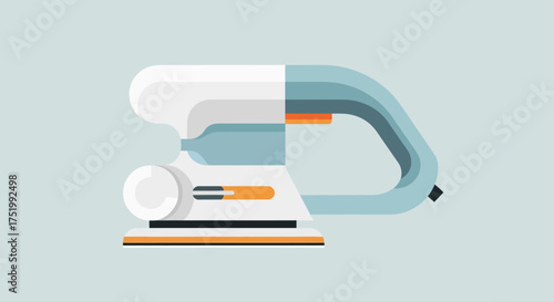 Modern Electric Orbital Sander with Sleek Design and Orange Accents