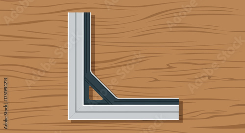 L-Shaped Metal Bracket with Triangular Reinforcement