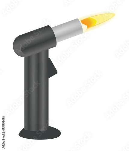 Flame gun lighter. vector illustration
