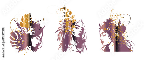 Illustration of a relaxed woman surrounded by plants and soft colors. Ideal for selfcare, wellness, and lifestyle projects, social media visuals, or cozy design concepts.