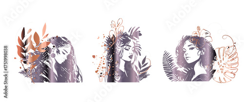 Illustration of a relaxed woman surrounded by plants and soft colors. Ideal for selfcare, wellness, and lifestyle projects, social media visuals, or cozy design concepts.