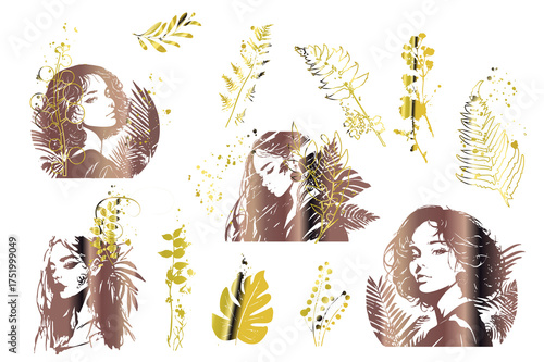 Illustration of a relaxed woman surrounded by plants and soft colors. Ideal for selfcare, wellness, and lifestyle projects, social media visuals, or cozy design concepts.