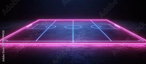 Wallpaper Mural Neon Soccer Field Torontodigital.ca