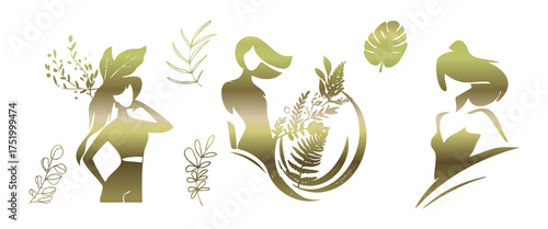 Illustration of a relaxed woman surrounded by plants and soft colors. Ideal for selfcare, wellness, and lifestyle projects, social media visuals, or cozy design concepts.