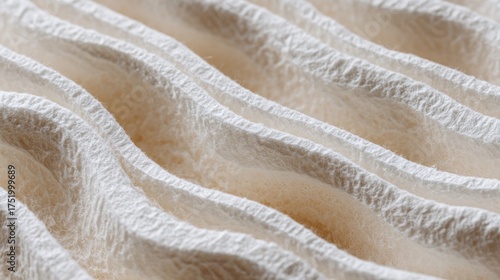 Undulating Pleats of a New Fibrous Air Filter in a Detailed Macro View