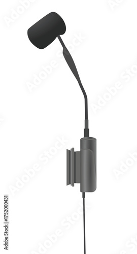 Small music instrument microphone. vector