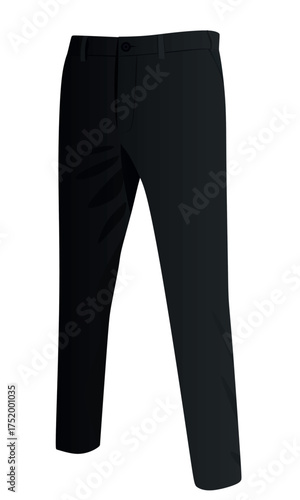 Black chino pants. vector illustration	
