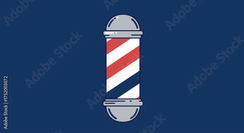 Vector Barber Pole Wallpaper – Classic Barbershop Striped Background Design