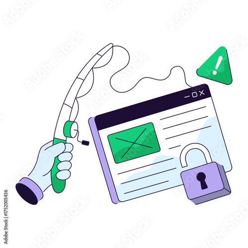 Unique design illustration of web phishing