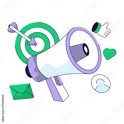 Premium download illustration of target marketing