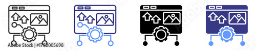 developing digital icon set multiple style
