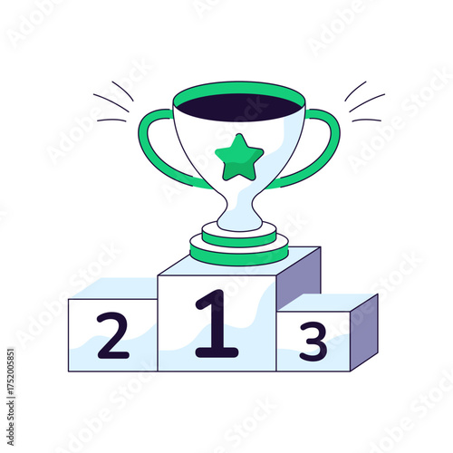 Position ranking board, illustration of leaderboard