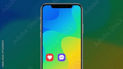 Smartphone on green background with green screen