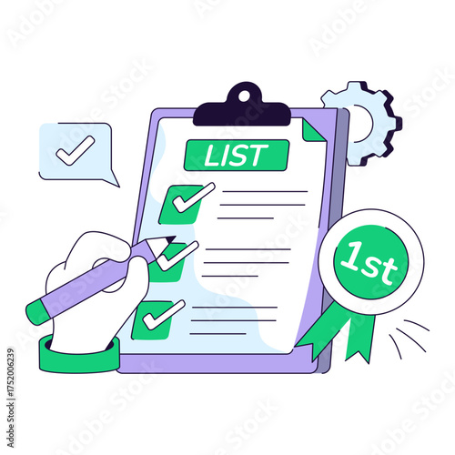 Perfect design illustration of checklist