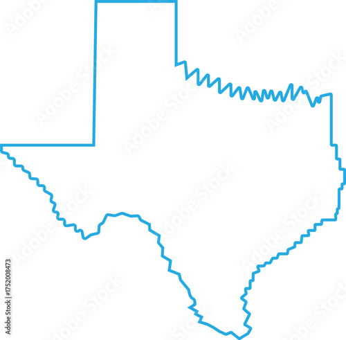 Texas State National Flag Map 