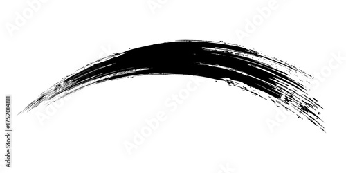 Vector make-up cosmetic mascara brush stroke texture design isolated on white. Realistic mascara smear template. Mascara eyelashes brush stroke makeup. Black hand drawn lash scribble swatch.