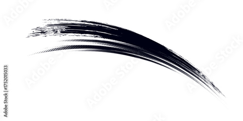 Wallpaper Mural Mascara brush stroke isolated on white background. Vector black stain or eye cosmetic makeup texture swatch. Torontodigital.ca