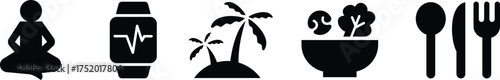 Tractor and Dump Truck Flat Icons