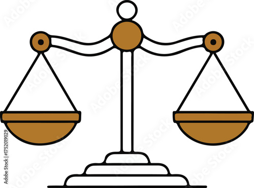 Golden Scales Balance Icon  Legal